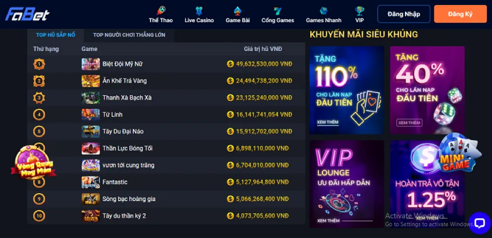 Các cấp độ VIP VND789 Win